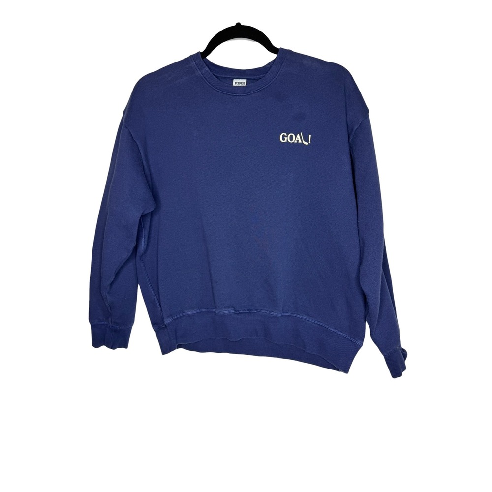 PINK Victorias Secret Navy Blue Hockey Is My Favorite Season Sweatshirt Large‎